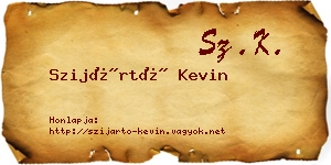 Szijártó Kevin névjegykártya