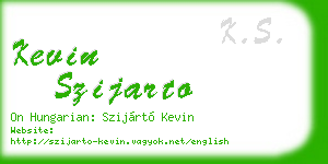 kevin szijarto business card
